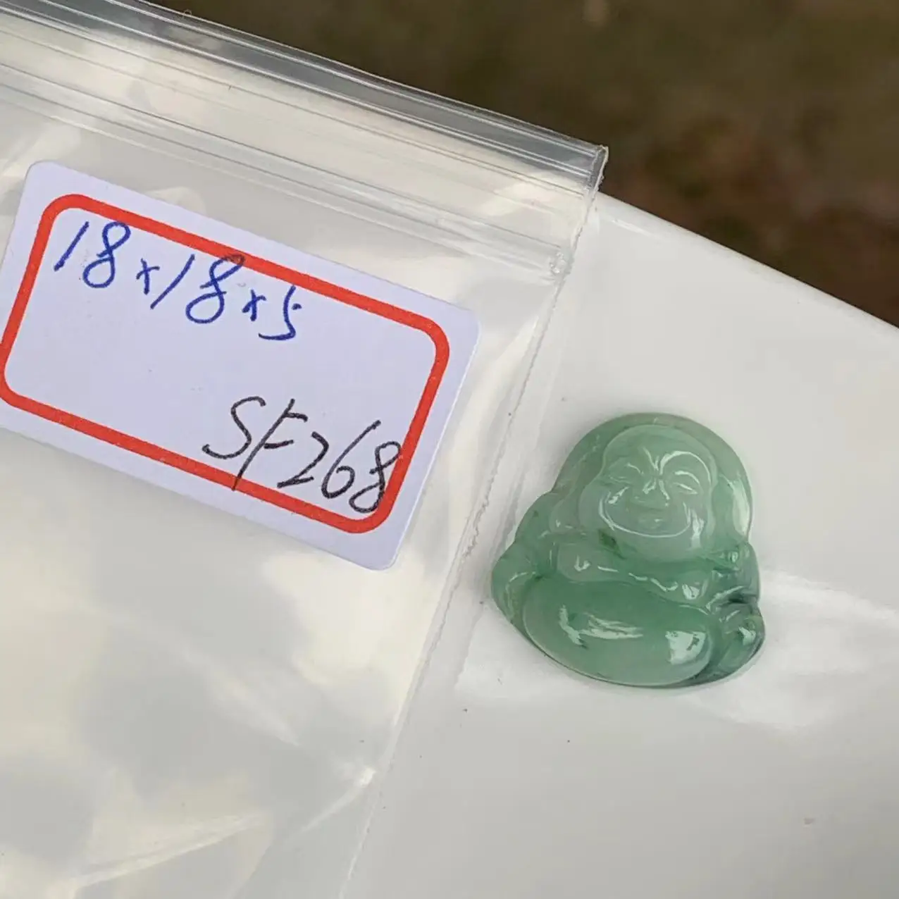 Natural Myanmar jade Milo Buddha Necklace Pendant women's children's jewelry