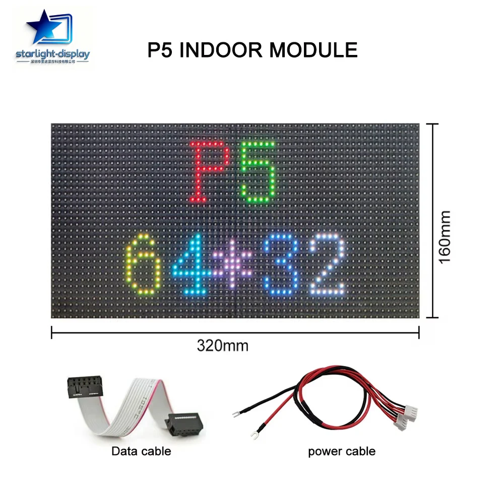 P5 SMD Full Color LED Display Screen RGB HUB75 Module LED Digital Sign ...