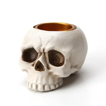 New Halloween Skull Skeletal Lamp Skull Hand Candlestick Ornaments Skeleton Ghost Led Candle Flame Light Lamp Home Party Decor 2