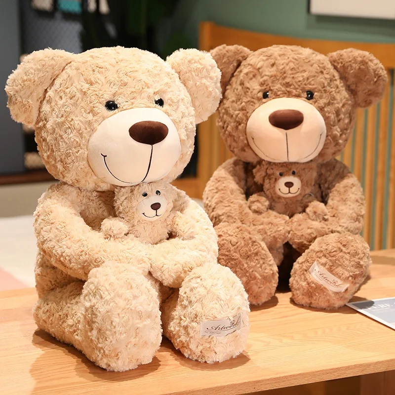 

50/70/90cm Cute Mother-Child Teddy Bear Plush Toy Cartoon Stuffed Animals Bear Plushies Doll Kawaii Soft Kids Toys for GirlsGift