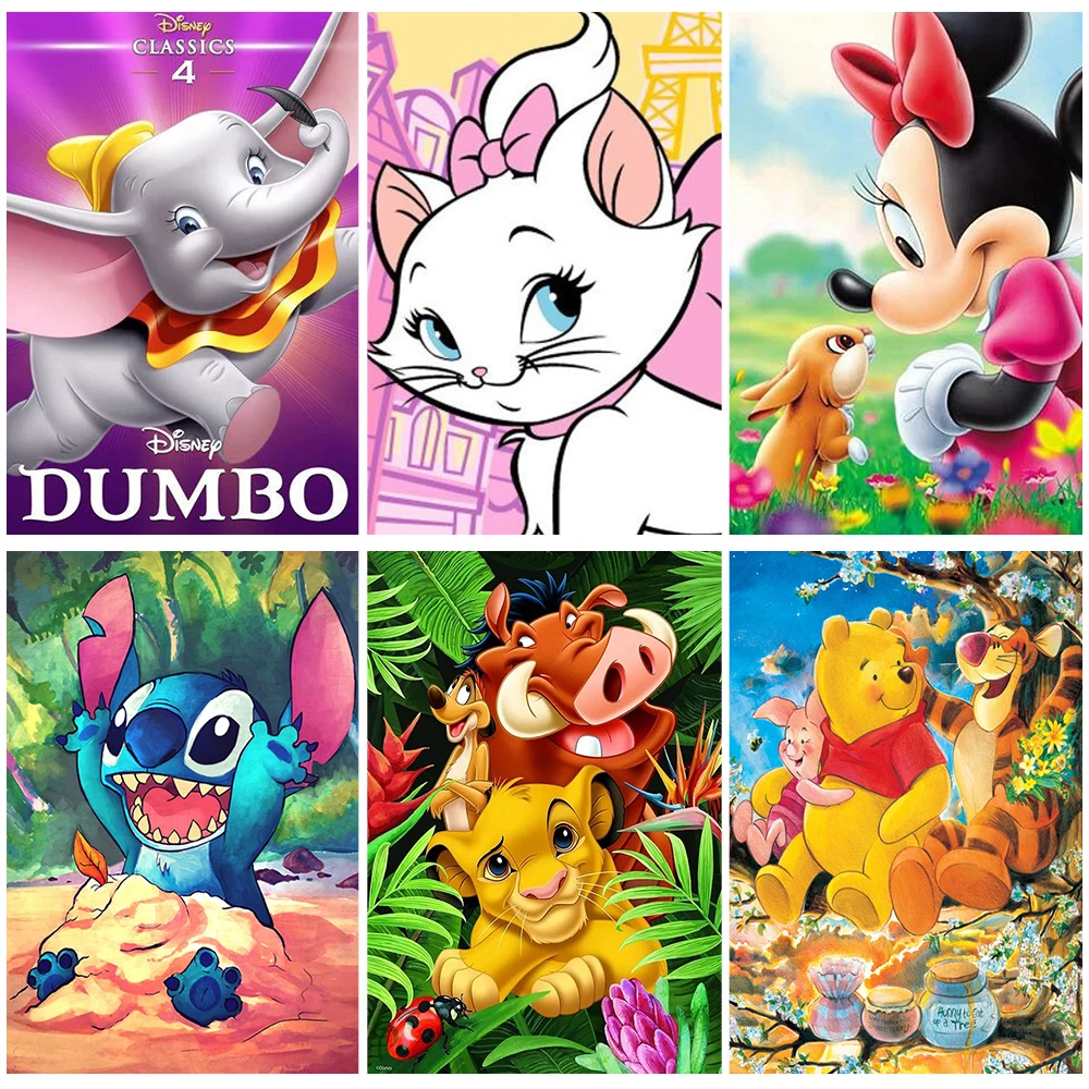 

Disney 5D DIY Diamond Painting Cartoon Marie Cat Full Diamond Mosaic Embroidery Lion King Rhinestone Pictures Home Decor Gift