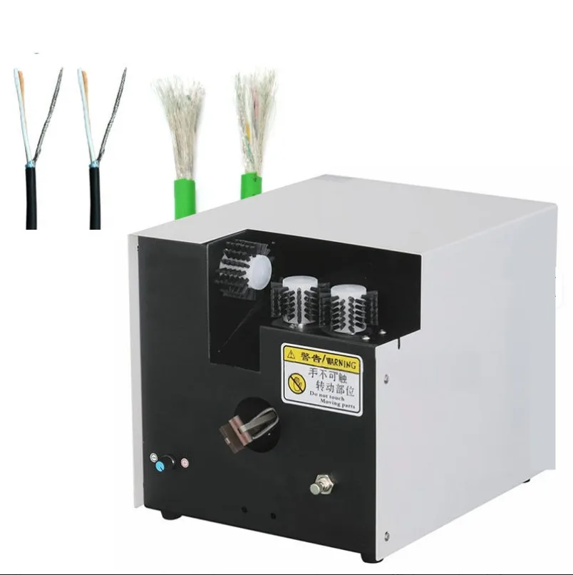 Semi-auto Brushes Braided Wire Splitting Brushing Shield Braid Layer Brushing Twisting Winding Machine with 220V 110V