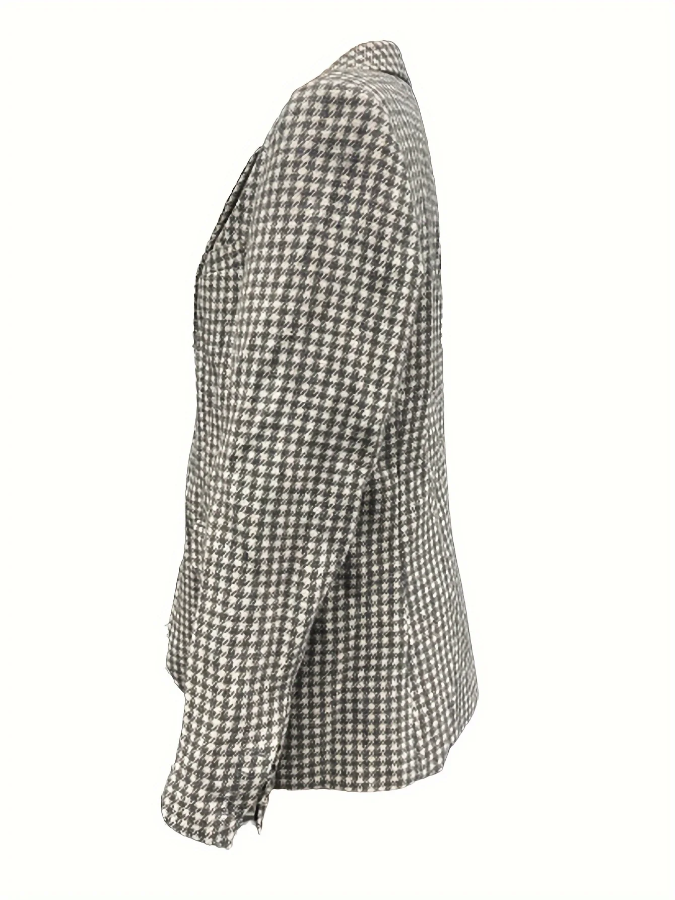 New Mens Blazer Elegant Stylish Light Business Style Men's Casual Houndstooth Slim Fit Blazer Notched Lapel Coat for Men Blazers