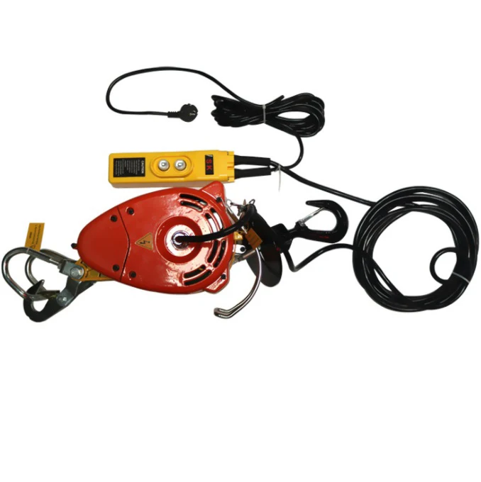 

Hot sell Home use Hoisting Equipment Wire Rope Hoist 75 kg 250 kg 500 kg Mini Electric Hoist