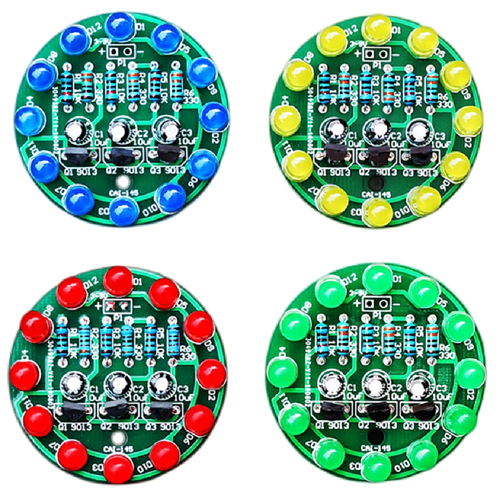 12 Led Bink Solderen S9013 Circuit Diy Elektronische Kit Voor Beginners Leren Solderen Kits (Pak