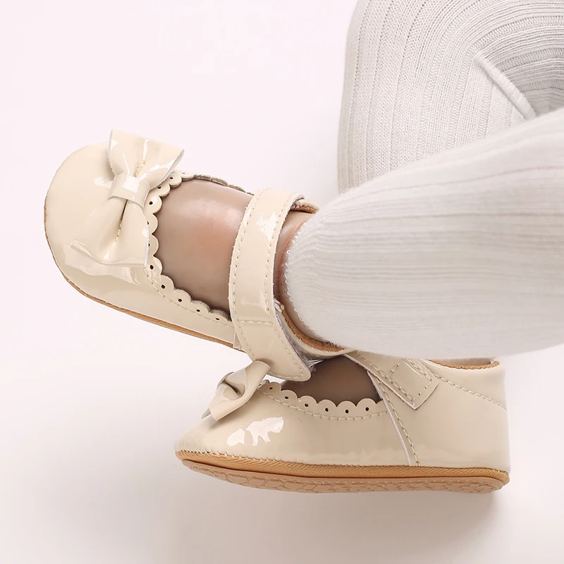 5 Colors Baby Girl Princess shoes Baby Moccasins Moccs Shoes Bow Fringe Rubber Soled Non-slip Footwear Crib Shoes 6