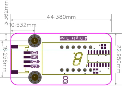 4-Bit-Digitalröhre TM1650, vierstellig, 0,36 Zoll, 0,36 Zoll, gemeinsame Kathode, digitales Röhrenmodul, IIC I2C-Schnittstelle, PH2.0-4-Pin-Schnittstelle – Detail 3