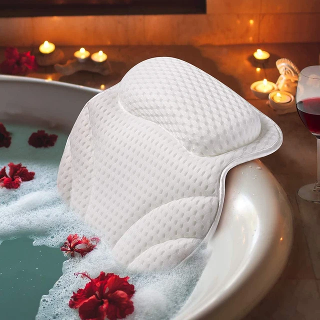 Bath Pillow Bathtub Spa Cushion - Bath Tub Pillow with 4D Air Mesh
