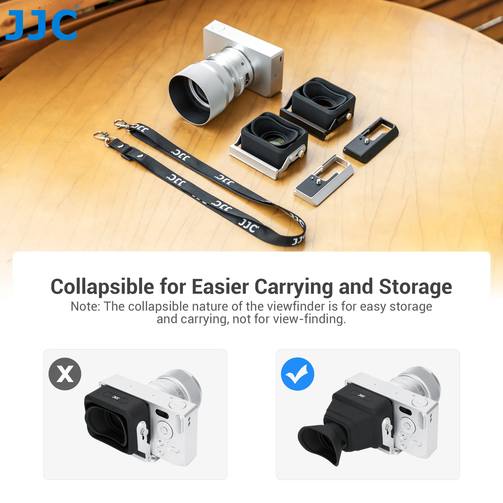 JJC Collapsible 3X LCD Viewfinder Camera Extender Eyecup Eyepiece