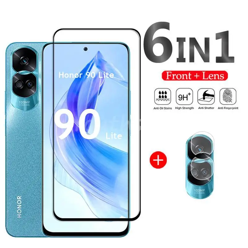 Per Honor 90 Lite Glass Screen Protector Film Glass Per Honor 90 Lite Vetro Temperato Full Glue Lens Film Honor 90 Lite
