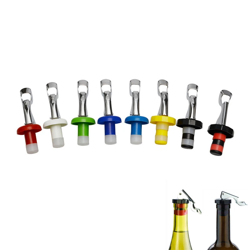 LMETJMA Silicone Wine Bottle Stoppers Beverage Bottle Stopper with Grip