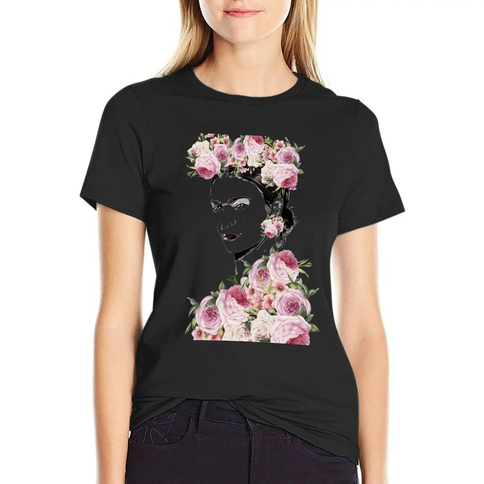 

Pinto.flowers T-Shirt summer top tees aesthetic clothes Blouse t shirt for Women