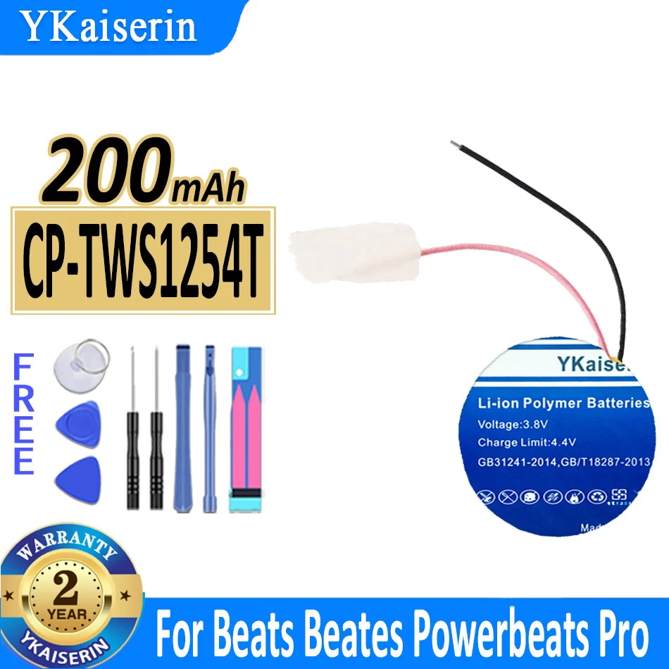 200Mah Ykaiserin Batteria Cp-Tws1254T Per Beats Powerbeats Pro Wireless Pb4 Auricolare Bluetooth Bateria Digitale