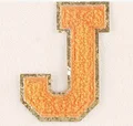 8CM Orange Chenille Letters Patches Iron on For Clothing Towel