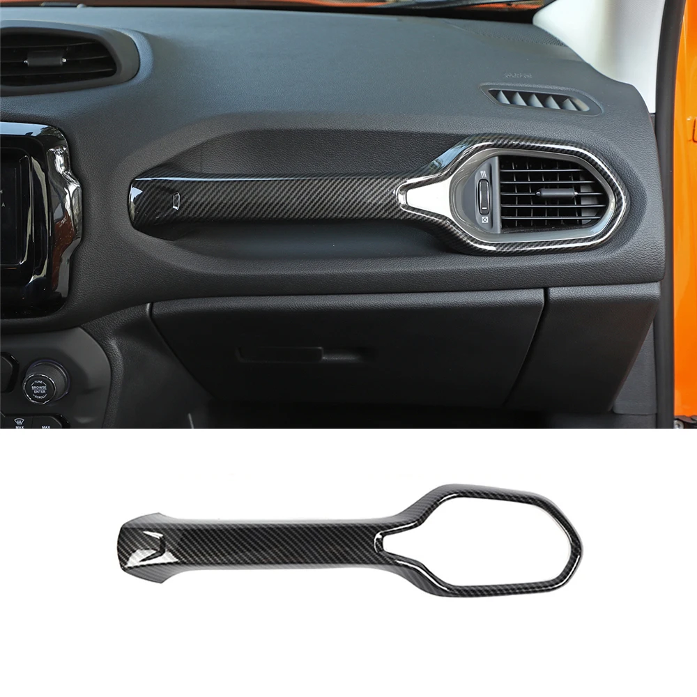 

Углеродное волокно ABS Co-pilot приборная панель ручек панель Крышка для Jeep Renegade 2016 +