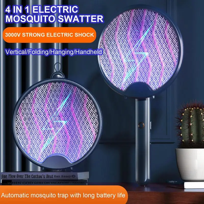 

Перезаряжаемая мухобойка 2 в 1, 3000 В, USB