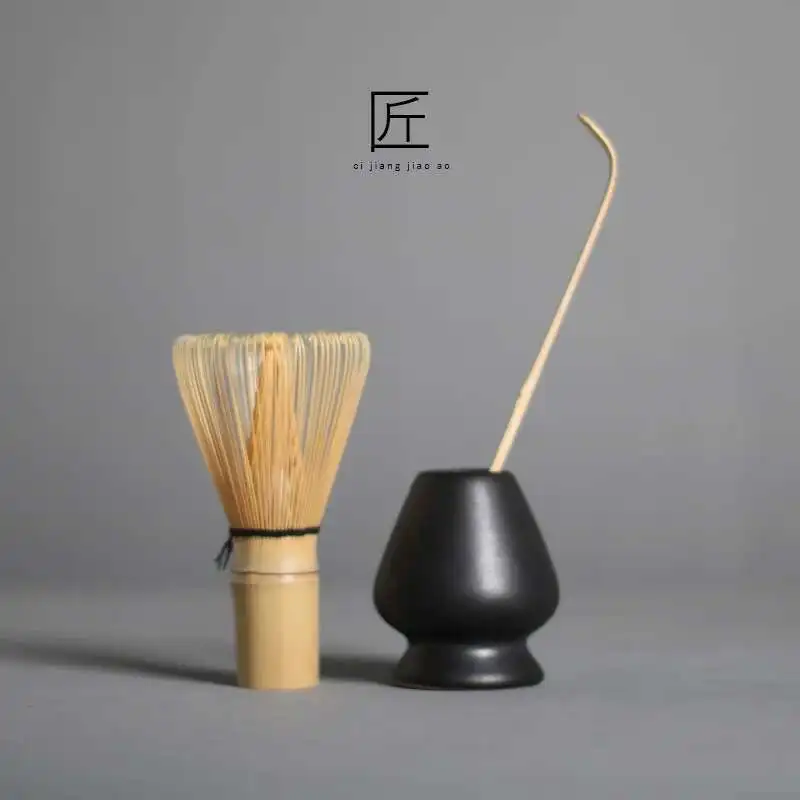Japanese matcha tea set matcha bowl bamboo whisk holder tray set