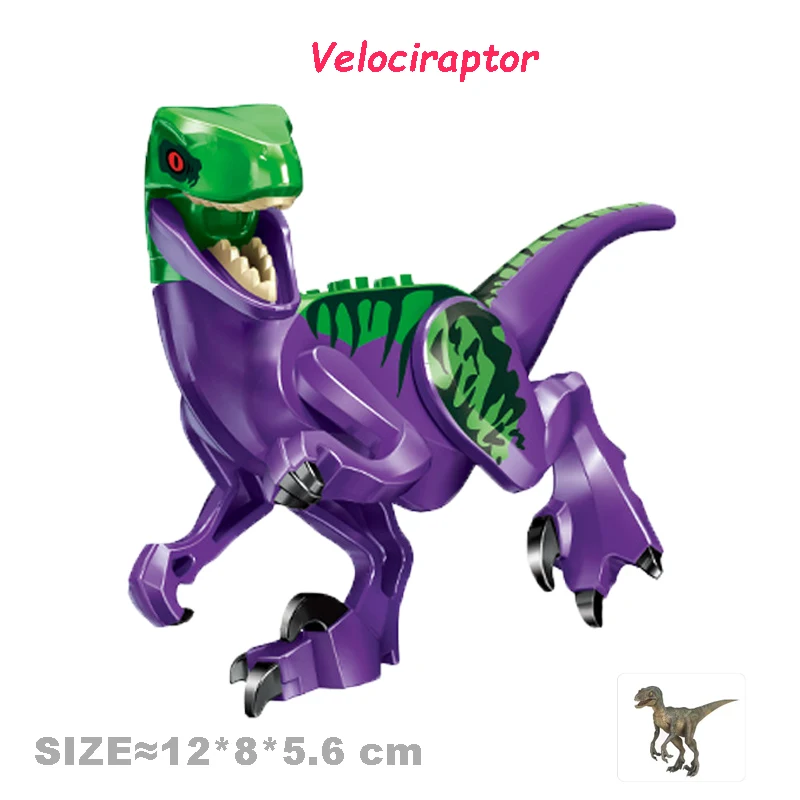 멋진 쥬라기 공룡 세계 Velociraptor 트리케라톱스 Indominus T-Rex 모델 빌딩 블록 조립 어린이를위한 장난감 소년 선물