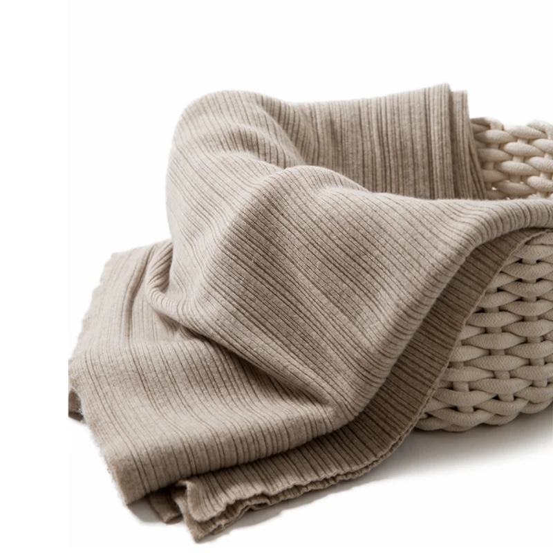 New fashion warm and comfortable big Size ribbed knit cashmere blanket