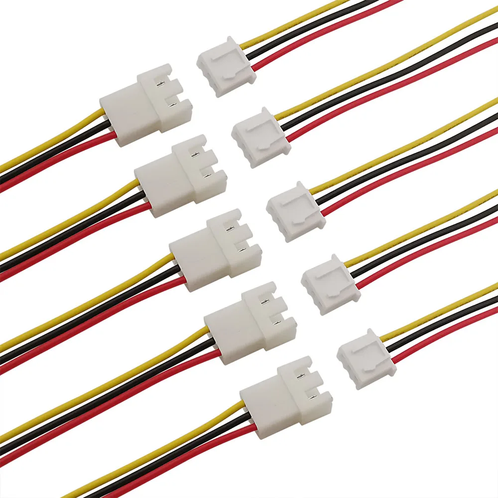 ︎☺︎sou☺︎☺︎　3/3個口 10Pcs JST XH 2.54mm 3Pin Male & Female Socket Wire Connector