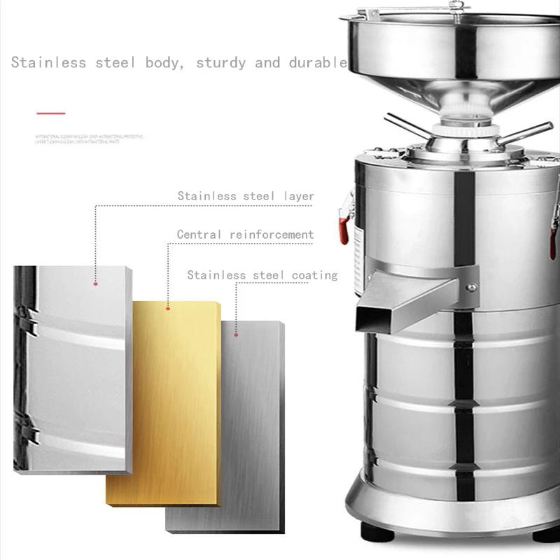 Macinafrutta Elettrico Commerciale 40 Kg/h – 2200 W – Macina Arachidi, Sesamo E Noci In Acciaio Inox