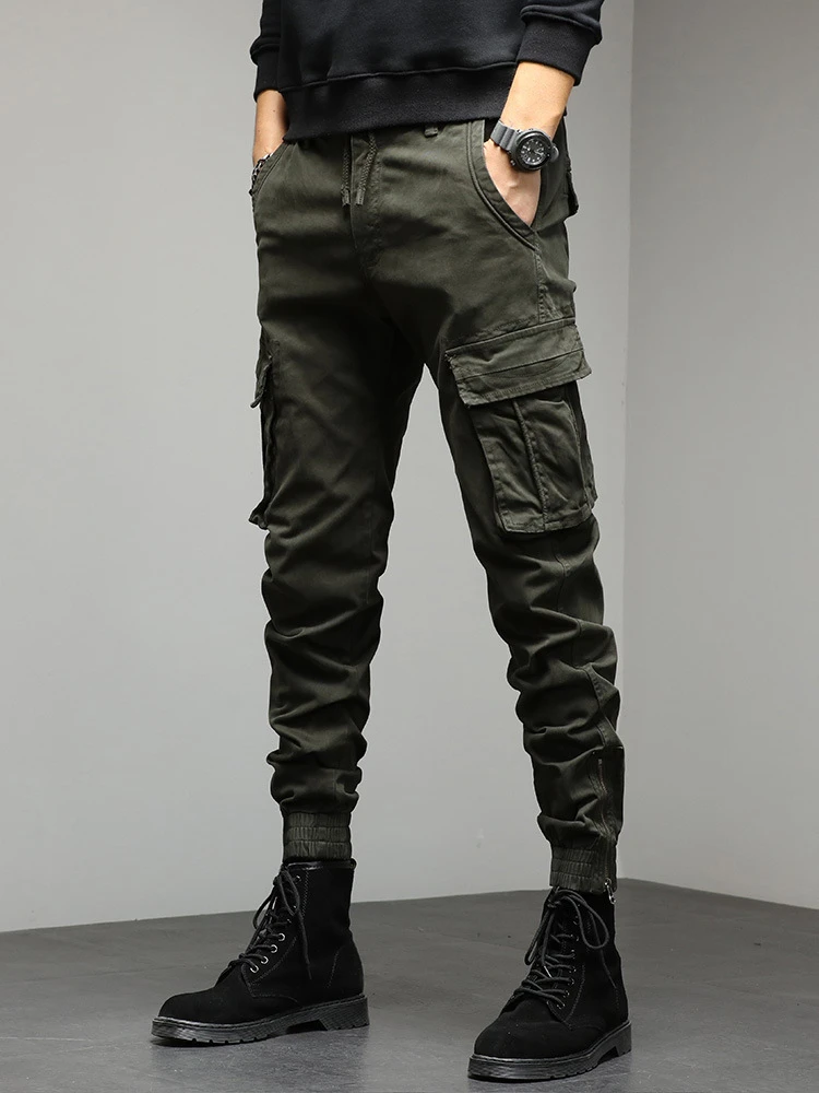 

Spring Autumn Thick Cargo Pants Men Multi-Pocket Cargo Pants Men High Quality Cotton Casual Pants Men Casual Haren Pants Men