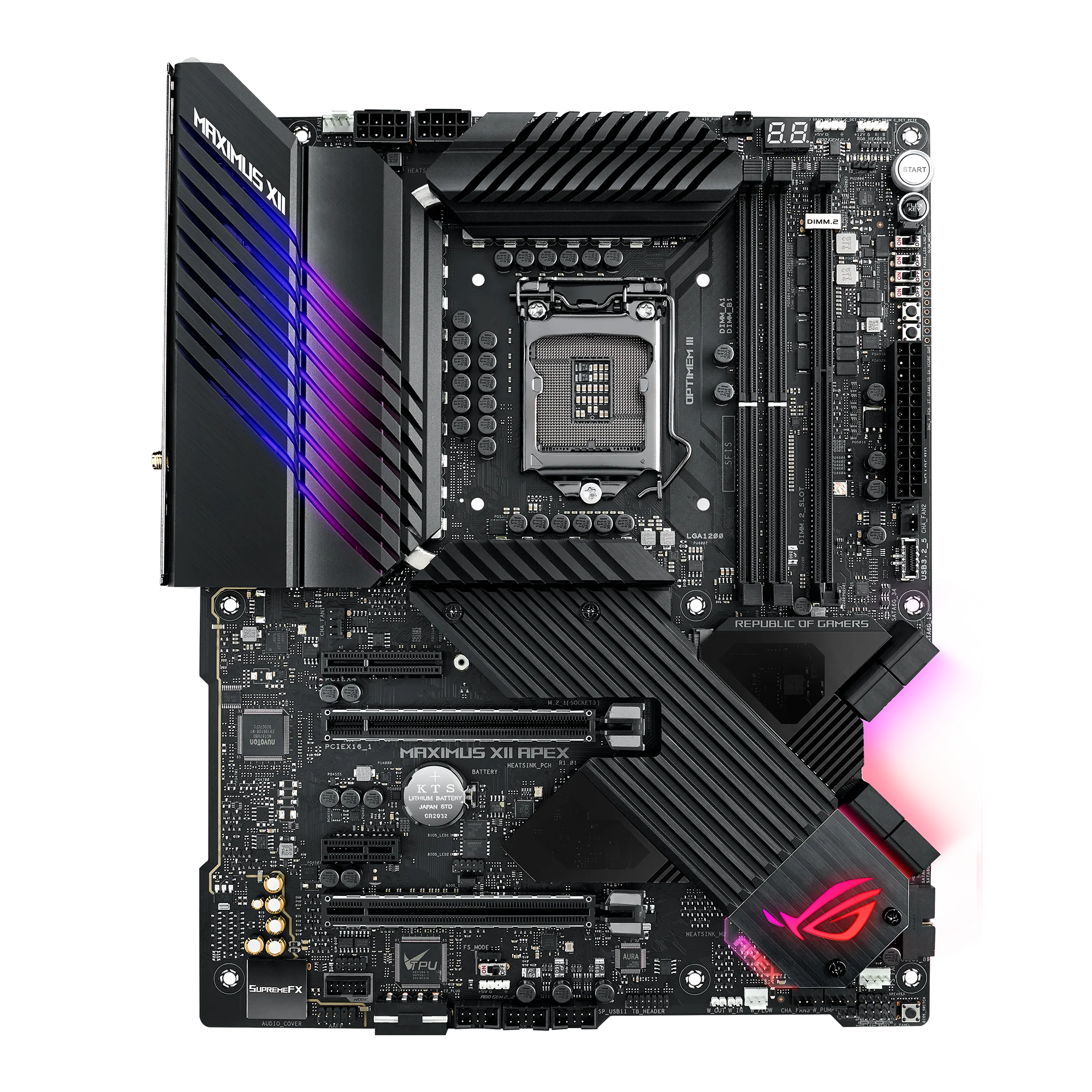Intel Z490 Motherboa Asus Rog Maximus Xii Apex Scheda Madre Lga 1200 2 X Ddr4 64Gb Pci-E 3.0 M.2 Sata Iii Atx Supporto Cpu Di Decima Generazione
