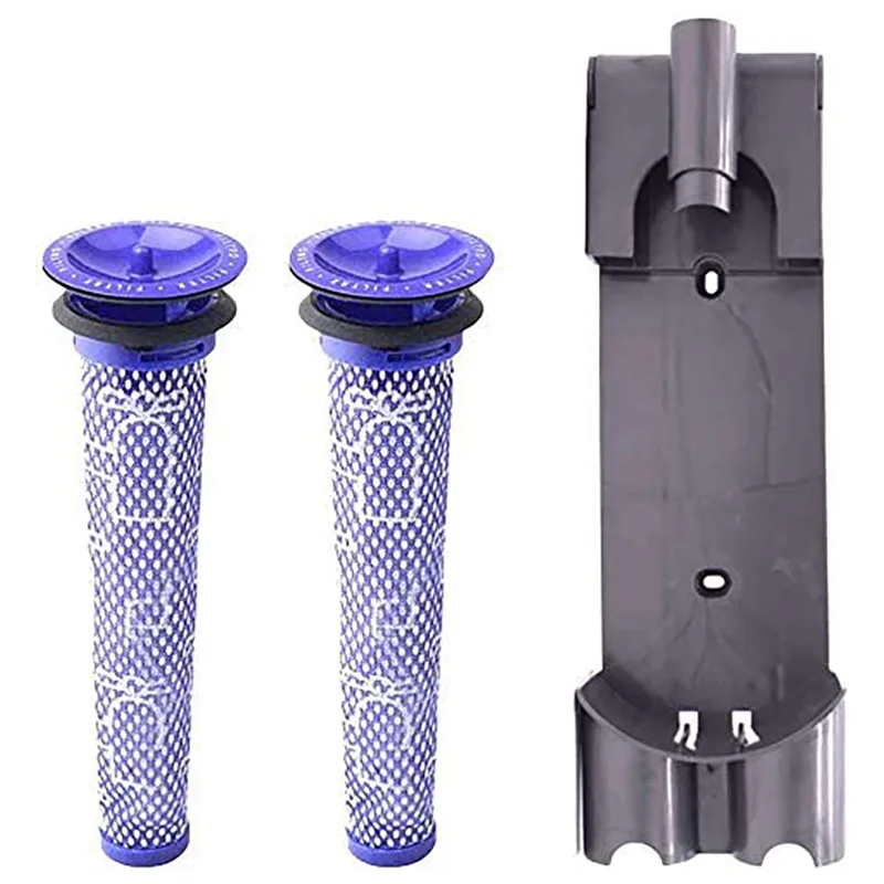 

Запчасти для пылесосов Dyson V7 V8, сменная док-станция, держатель HEPA, настенный кронштейн и 2 предварительно фильтра