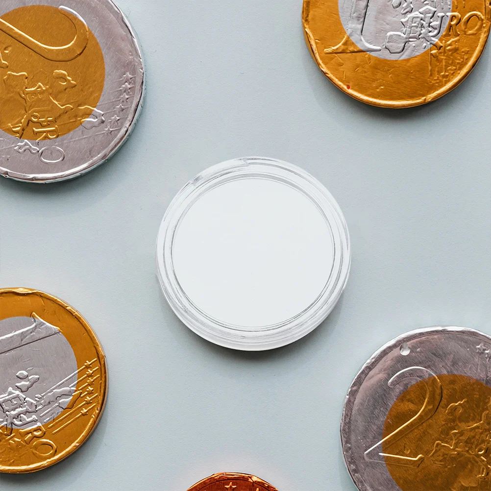 

50 Pcs Coin Storage Box Coins Single Container Convenient Protector Plastic Collection Boxes Holder Collecting Case Organizer