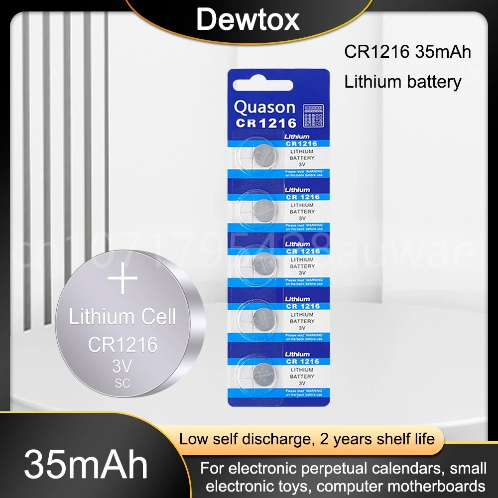 5pcs/pack CR1216 Button Batteries DL1216 BR1216 Cell Coin Lithium Battery  3V CR 1216 5034LC For Watch Electronic Toy Remote - AliExpress