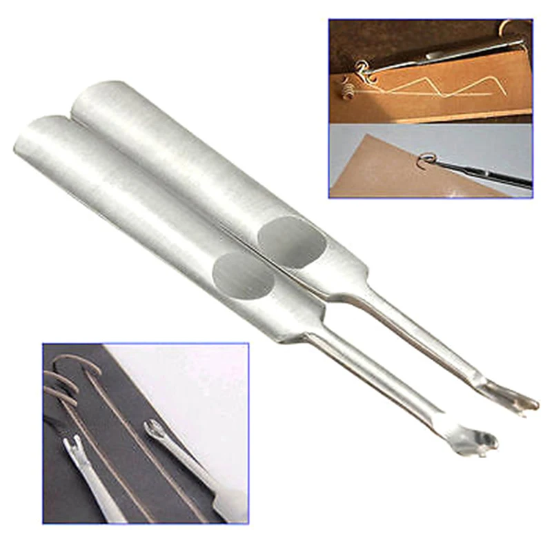 Leather craft tool kit 2pcs/set Leathercraft Tool Kit Stitching U+V Shaped Groover Skiving Edge Beveler