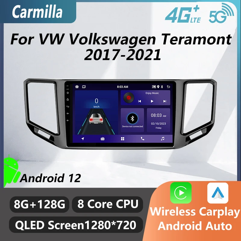 2 Din Car Multimedia Player Per Vw Volkswagen Teramont 2017-2021 Android Radio Navigation Gps Stereo Head Unit Autoradio Carplay