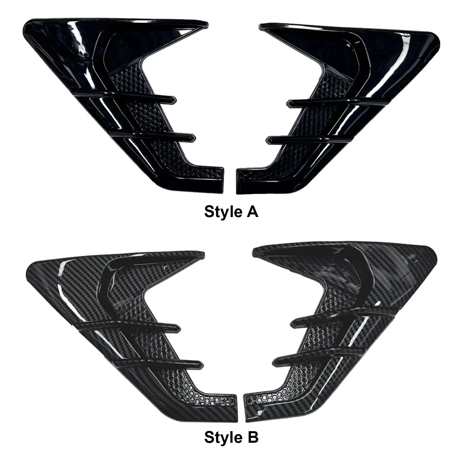 

2 Pieces Car Exterior Fender Side Vent Trim Cover for Cars SUV Durable