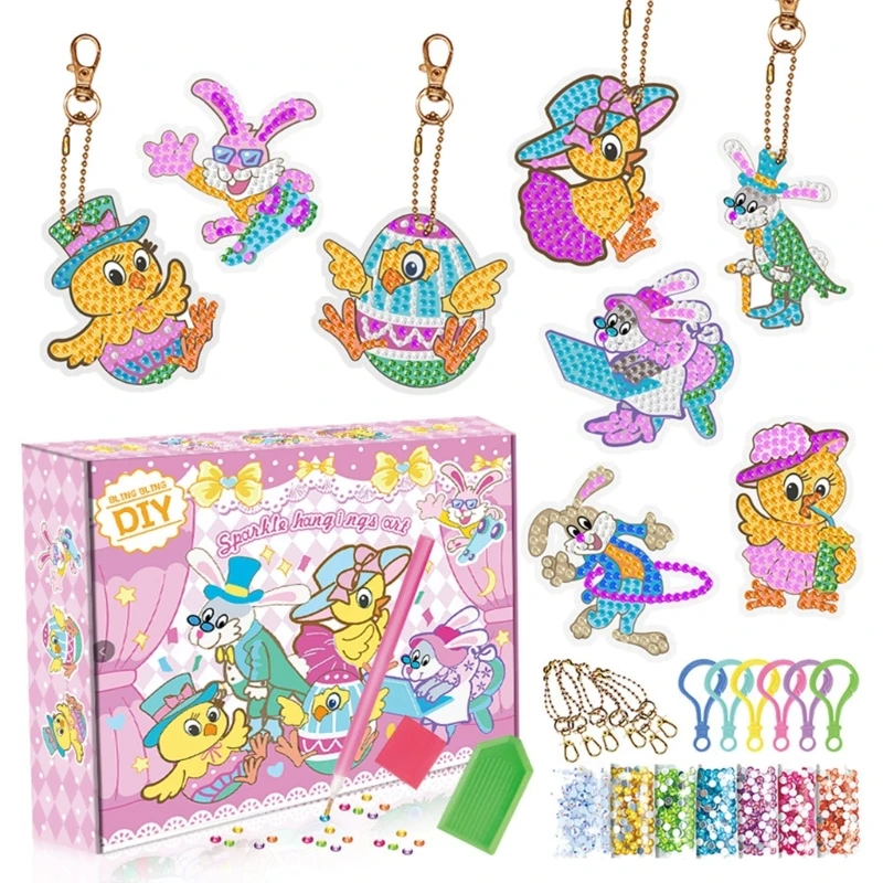 

DiamondPainting Keychain Easter DiamondPainting DIY Keychain Kit Easter Toy