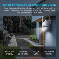 ARCCTV 1296P Wifi caméra de sécurité extérieure 24/7 HD enregistrement caméra de Surveillance couleur Vision nocturne suivi automatique Audio bidirectionnel 7