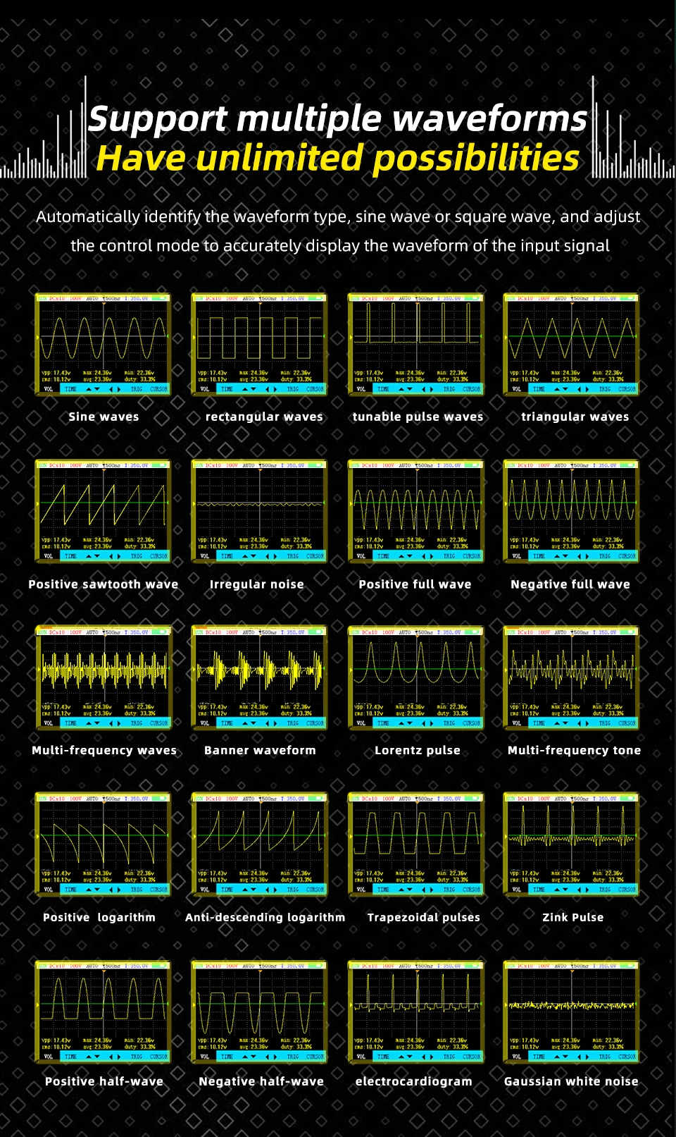 Mini Oscilloscope Portable OT2/OT4 Signal Generator Sampling Rate Electronics Re