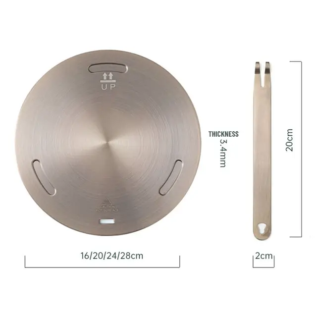 Kitchen Induction Cooker Heat Conduction Plate Stainless Steel Heat Diffuser Ring Plate Induction Cooker Stove Protector Accesso 6