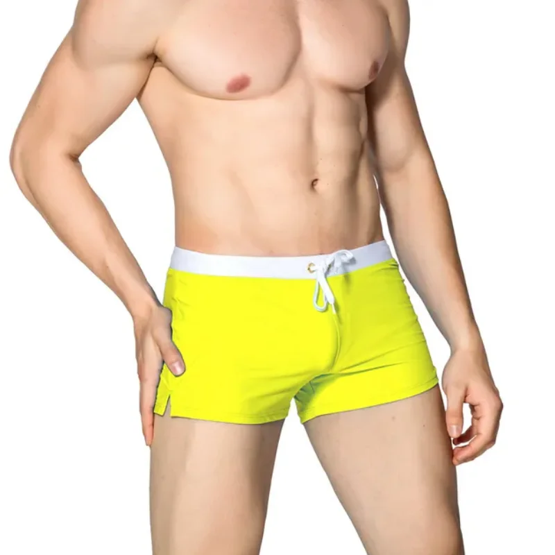 Summer Waterproof Quick-drying Swimsuit Men's Fashion Multi-color Comfortable Swimsuit Bottoms Boxer Briefs Beach Shorts 6