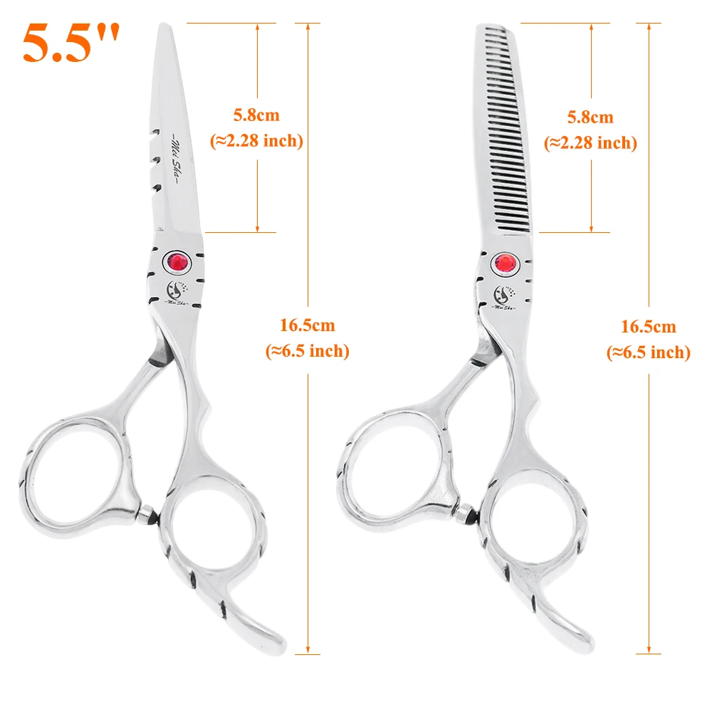 5.5인치 6.0인치 미용 가위 세트 살롱 이발사 헤어 커팅 가위 숱가위 일본 440C 헤어 뷰티 클리퍼 A0017A