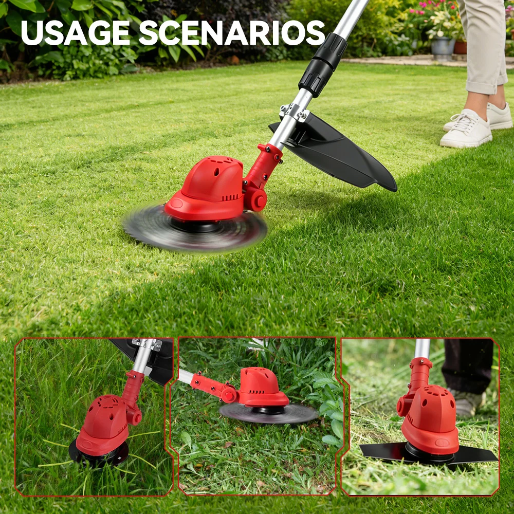 Tosaerba Elettrico Senza Fili 21V – Decespugliatore Telescopico, Batteria Ricaricabile, Silenzioso Per Giardino E Cortile
