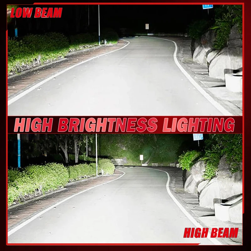 High-Performance LED Headlight Bulb - 30000LM 300W, Canbus-Compatible, High Beam and Daytime Running Lights