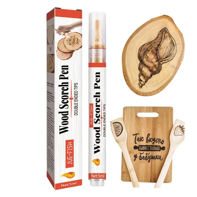 5Ml Quick Creative Wood Burning Pen Torch Paste Set Pennarelli A Penna Per Scorch Per Pittura Su Legno Fai Da Te Adatta A Artisti E Principianti