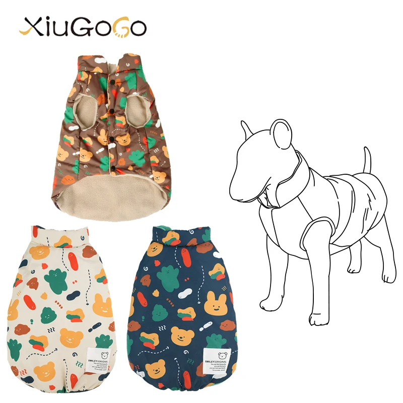 

Loute Print Pattern Four Seasons Warm Soft Pet Clothes Double Side To Wear Waterproof Dog Clothes Small And Medium Dogs