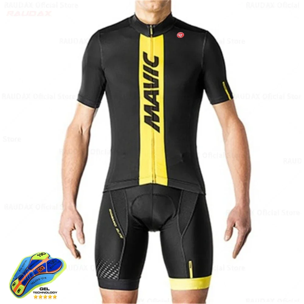 Cycling Jersey Men Summer Anti-UV Cycling Jersey Set Breathable Racing Sport Mtb Bicycle Bike Clothing Suit