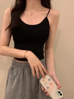 Sexy ort Strap Vest Women's Inner Wear with Chest Pad Autumn Winter ort Sle Bal Trendy Base irt for Young Women - Image 5