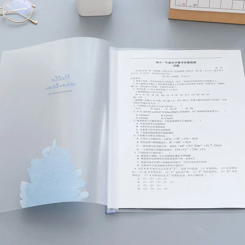 두꺼운 투명 종이 문서 폴더, A4 파일 폴더, PP 스파인 바 거치대, 학생 플라스틱 사무 용품, 12 개 보고서