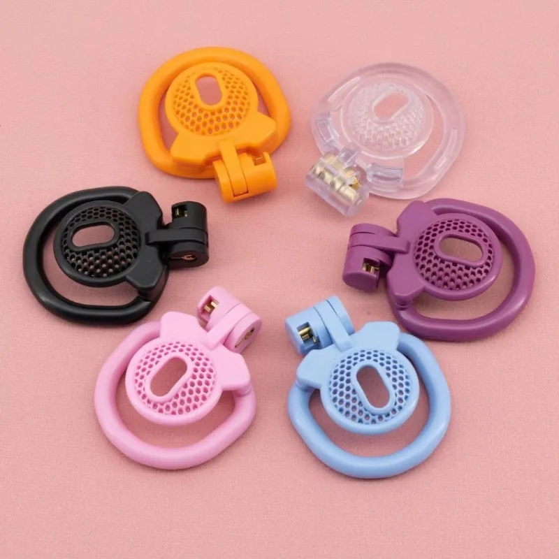 Male Chastity Lock Cock Cage Breathable Pink Urethral Belt
