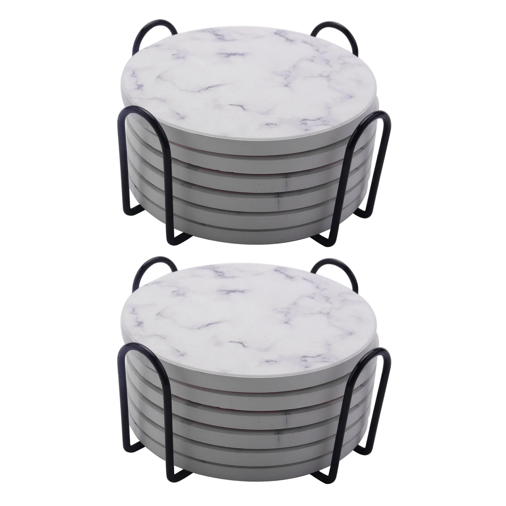 

Absorbent Coasters for Drinks Coasters Set with Holder, 12, for Kinds of Mugs Marble Style Coasters, 4 Inch