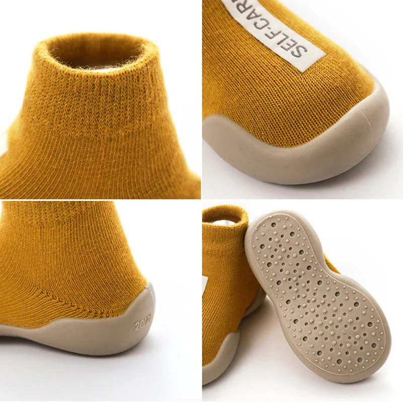 Unisex Baby Sock Shoes Cute Toddler Slipper Knitted Soft Kids Anti-slip Rubber Sock Children First Walker Infant Casual Shoes baby shoes,soft sole shoes