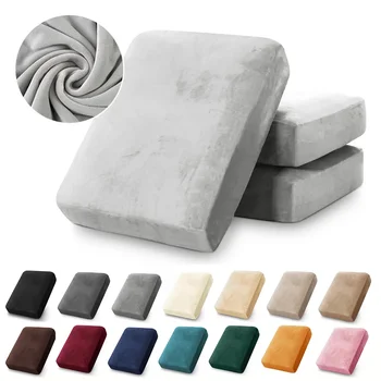Velvet Sofa Cushion Covers for Living Room Plush Sofa Seat Cover Soft Stretch Sofas Couch Slipcover Furniture Protector 1